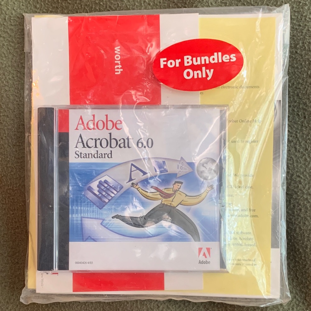 NIP Adobe Acrobat 6.0 Standard. Disc and manual.